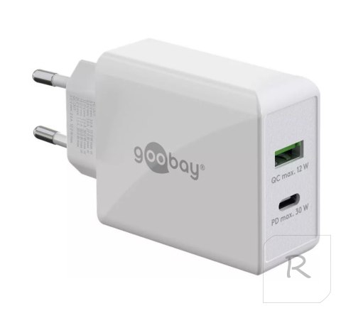 Szybka ładowarka Goobay | Dual USB-C PD (30 W) | 61674