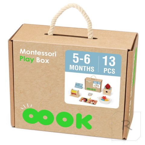 TOOKY TOY Box Pudełko XXL Montessori Edukacyjne 6w1 Sensoryczne5-6 Mies