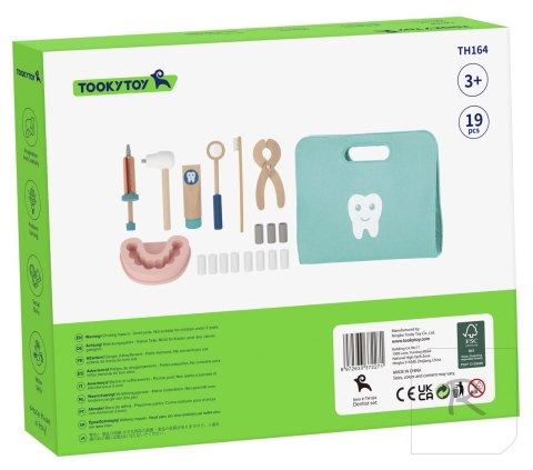 TOOKY TOY Zestaw Małego Dentysty Walizka Lekarza 19 el. FSC