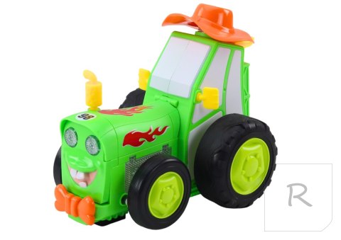 Skaczący traktor RC zielony