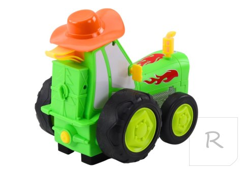 Skaczący traktor RC zielony