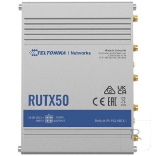 ROUTER PRZEMYSŁOWY 5G | RUTX50 | 802.11ac | 867 Mbit/s | 10/100/1000 Mbit/s | Porty Ethernet LAN (RJ-45) 5 | Obsługa sieci Tak |