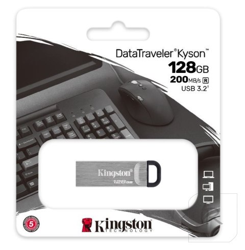 Pendrive (Pamięć USB) KINGSTON (128 GB \Srebrno-czarny )