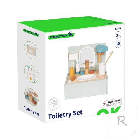 TOOKY TOY Toilet Bathroom Toaleta Drewniana Łazienka z Akcesoriami