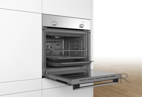 Bosch | HBF010BR1S | Oven | 66 L | A | Multifunctional | Manual | Height 59.5 cm | Width 59.4 cm | Stainless steel