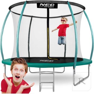 Trampolina ogrodowa 10ft/312cm z siatką, profilowanymi słupkami i drabinką