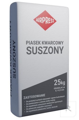 PIASEK KWARCOWY SUSZONY 25KG 0.5-1.0MM