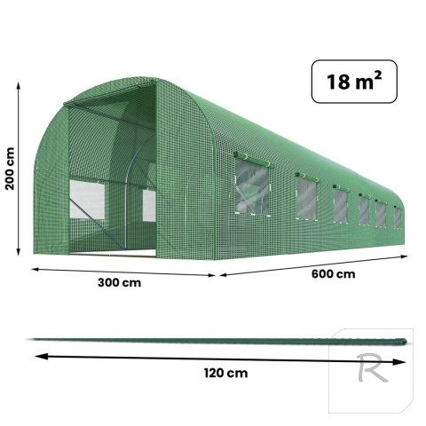 Tunel ogrodowy 3 x 6 m (18m2) Plonos