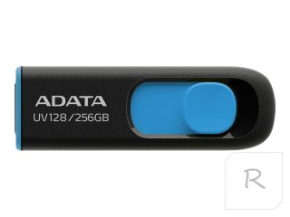 ADATA Pamięć USB UV128 256 GB Gen1 Czarno-Niebieska