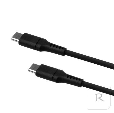 Fixed | Liquid Silicone Cable USB-C/USB-C, 2m, 60W | FIXDLS-CC2-BK