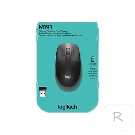 Logitech | Mysz pełnowymiarowa | M190 | Bezprzewodowa | USB | Kolor grafitowy