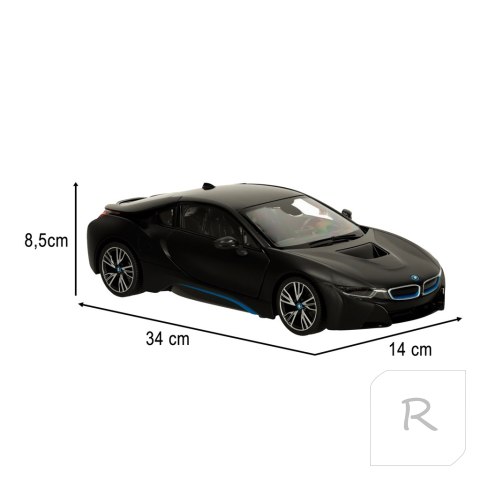 Samochód zdalnie sterowany Rastar 71010 BMW i8 1:14 otwierane drzwi czarny