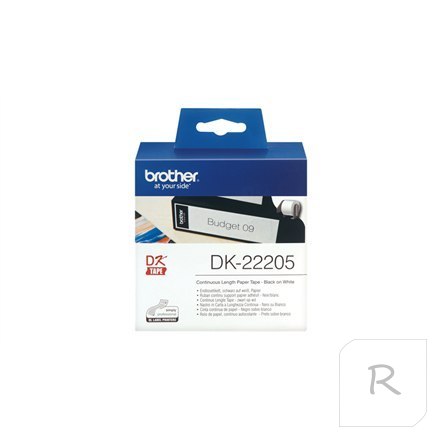 Brother | DK-22205 | Thermal paper | Thermal | Black on white | Roll (6.2 cm x 30.5 m)