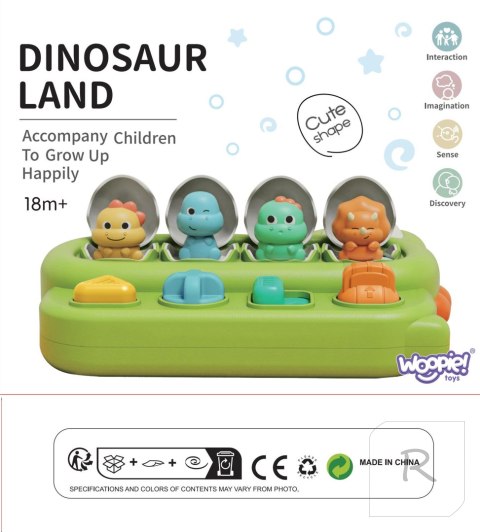 WOOPIE BABY Zabawka Edukacyjna Wyskakujące Dinozaury POP-UP