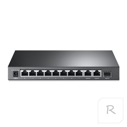 TP-LINK | 10-Port Gigabit Easy Smart Switch with 8-Port PoE+ | TL-SG1210MP | Unmanaged | Desktop | 1 Gbps (RJ-45) ports quantity