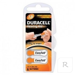 Duracell A13/DA13/ZL13, Zinc air cells, 6 pc(s)