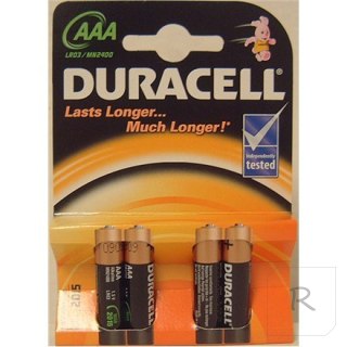 Duracell AAA/LR03, Alkaline Basic MN2400, 4 pc(s)