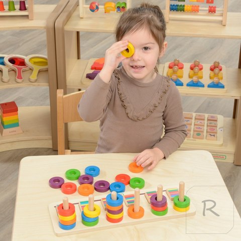 MASTERKIDZ Układanka Nauka Liczenia i Kolorów Sorter Montessori