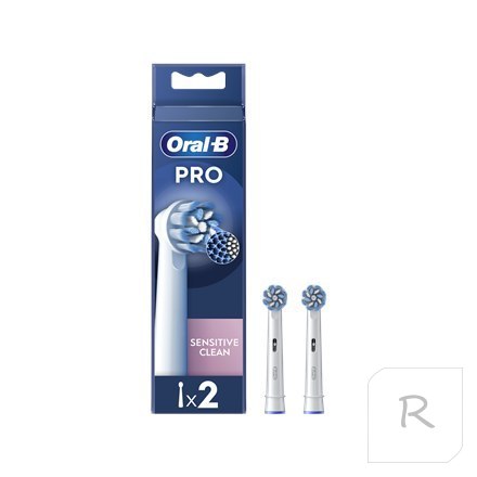 Oral-B | Wymienne główki szczoteczki do zębów | EB60X-2 Sensitive Clean Pro | Główki | Dla dorosłych | Liczba główek szczoteczki