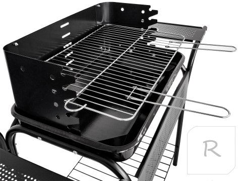 Grill ogrodowy metalowe półki regulacja rusztu koła MultiGarden