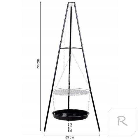 Palenisko grill ogrodowy ogrodowe z rusztem trójnóg MultiGarden