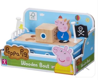 Peppa Pig - Drewniana łódka z figurką