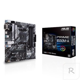 Asus | PRIME B550M-A | Processor family AMD | Processor socket AM4 | DDR4 | Memory slots 4 | Supported hard disk drive interface