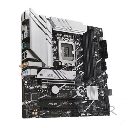 Asus | PRIME B760M-A WIFI D4 | Gniazdo procesora LGA1700 Socket | Typ chipsetu Intel B760 | Obsługa technologii pamięci RAM DDR4