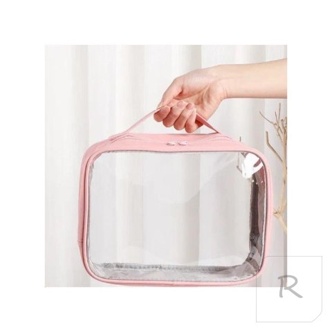 Kosmetyczka organizer na kosmetyki różowa 26x20x11cm KS105WZ2