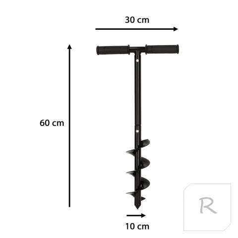 Świder wiertło do ziemi sadzarka ogrodowa do sadzenia roślin kopania przesadzania 60x10cm
