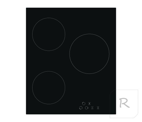 Simfer Hob H4.030.DECSP Vitroceramic, Number of burners/cooking zones 3 Hi-Light Heater Zones, Touch control, Black