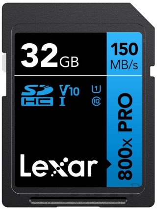 Lexar | Karta pamięci | Professional 800x PRO | 32 GB | SDXC | Pamięć flash klasy UHS-I