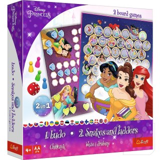 Gra 2w1 Chińczyk / Węże i drabiny - Princess Disney Princess Trefl 02418