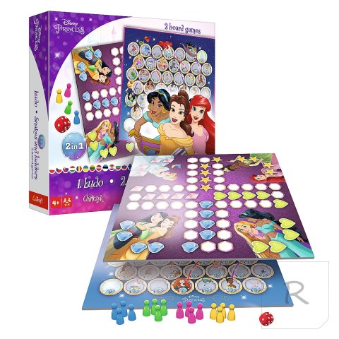 Gra 2w1 Chińczyk / Węże i drabiny - Princess Disney Princess Trefl 02418