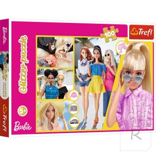 Puzzle - "100 Glitter" - Brokatowa Barbie Trefl 14830