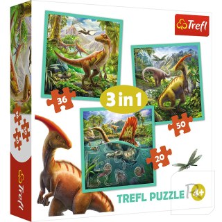 Puzzle - "3w1" - Niezwykły świat dinozaurów Trefl 34837