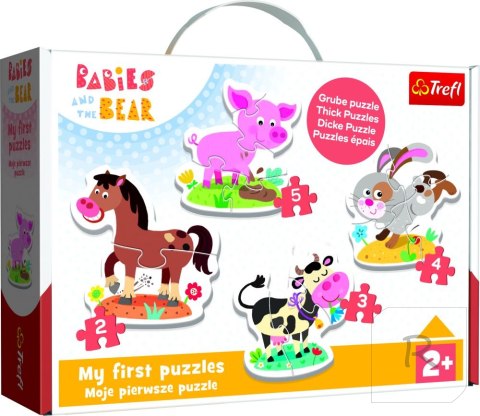 Puzzle - Baby Classic - Na farmie - KAZSTUDIO SA Bobaski i Miś 36127