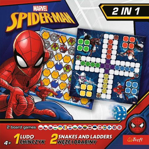 Gra 2w1 Chińczyk / Węże i drabiny - Spider-Man Trefl 02419