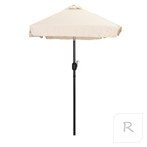 Prostokątny duży parasol ogrodowy skośny łamany z korbą beżowy 200x140 cm MultiGarden