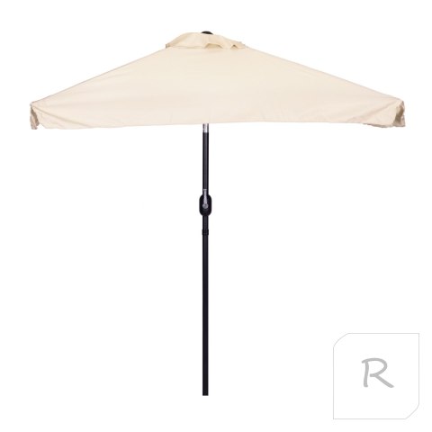 Prostokątny duży parasol ogrodowy skośny łamany z korbą beżowy 200x140 cm MultiGarden