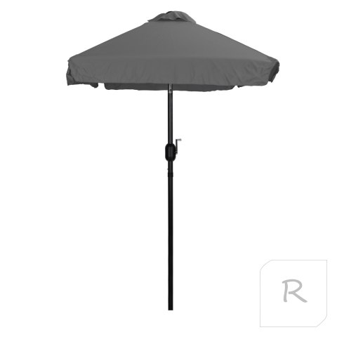 Prostokątny duży parasol ogrodowy skośny łamany z korbą szary 200x140 cm MultiGarden