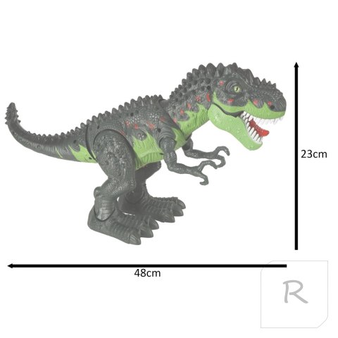 Dinozaur T-REX elektroniczny chodzi ryczy zielony