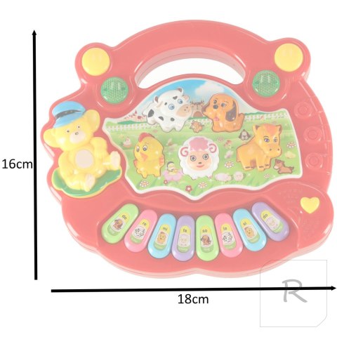 Pianinko interaktywne organki edukacyjne odgłosy zwierząt farma