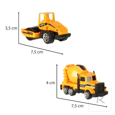 Samochód maszyny budowlane zestaw 6 szt
