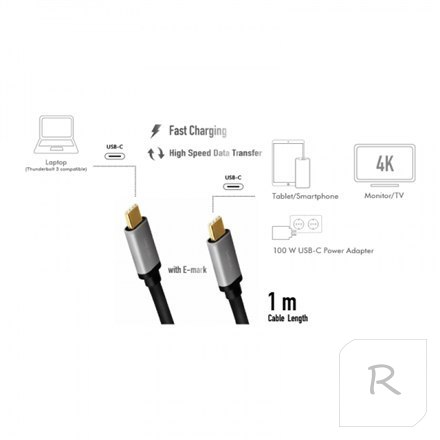 Logilink | Kabel USB-C | Męski | 24-pinowy USB-C | Męski | Czarny | 24-pinowy USB-C | 1 m