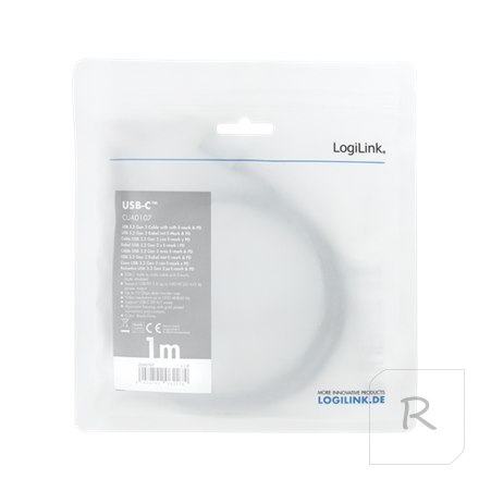 Logilink | Kabel USB-C | Męski | 24-pinowy USB-C | Męski | Czarny | 24-pinowy USB-C | 1 m