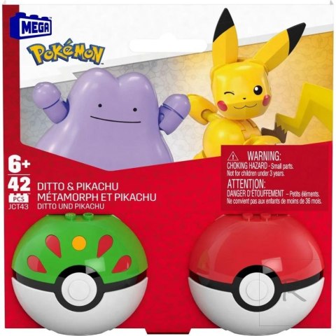 Mega Pokemon Pokeball Ditto i Pikachu JCT43