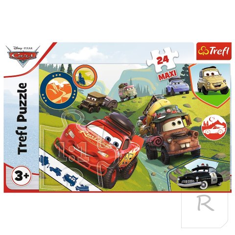 Puzzle - 24 Maxi - Wesołe auta - Disney Cars 3 14352