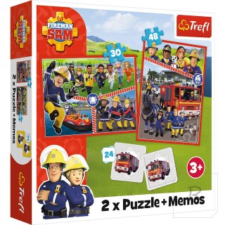 Puzzle - 2w1 + memos - Drużyna Strażaka Sama Trefl 93334