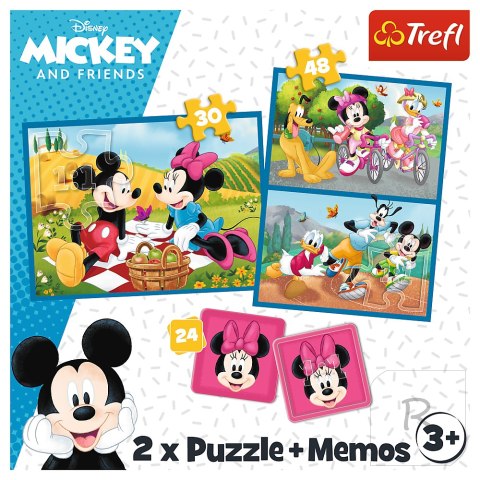 Puzzle - 2w1 + memos - Poznaj bohaterów Disney Trefl 93344